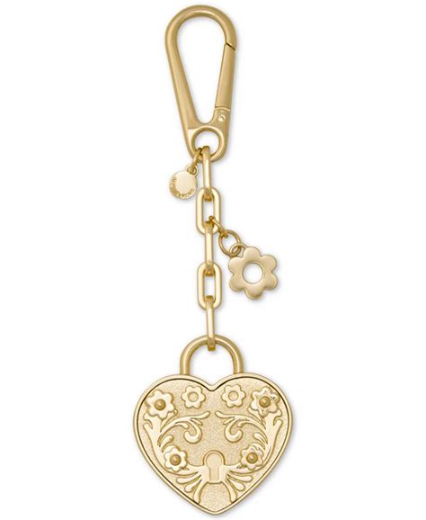 michael kors metal heart lock charm